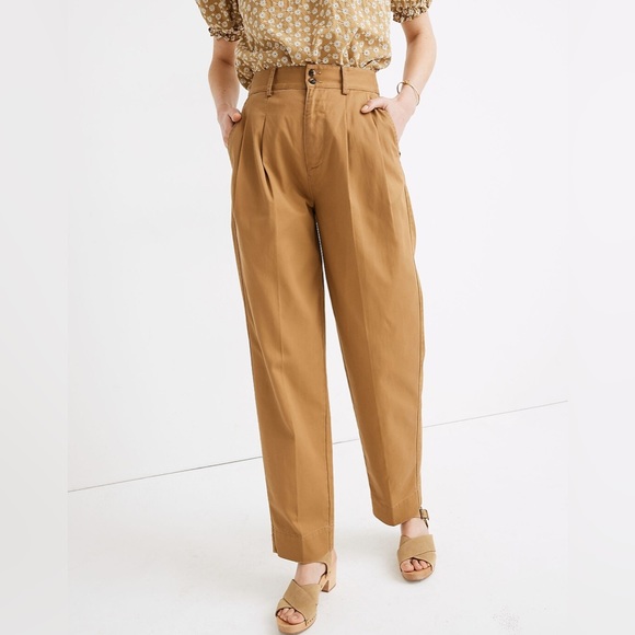 ❌SOLD❌Madewell Corwin Pleated Straight Pants - Distant Sand - 6 - Picture 4 of 8
